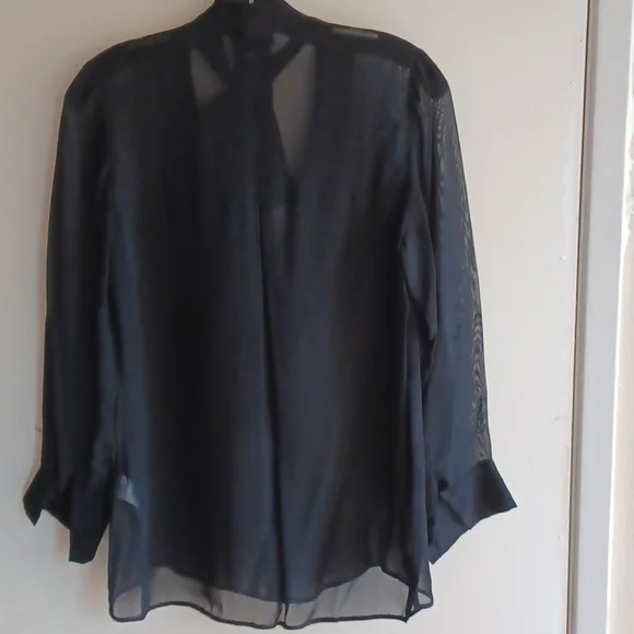 TOPSHOP BLACK BLAUSE  Size 4 - Picture 2 of 6